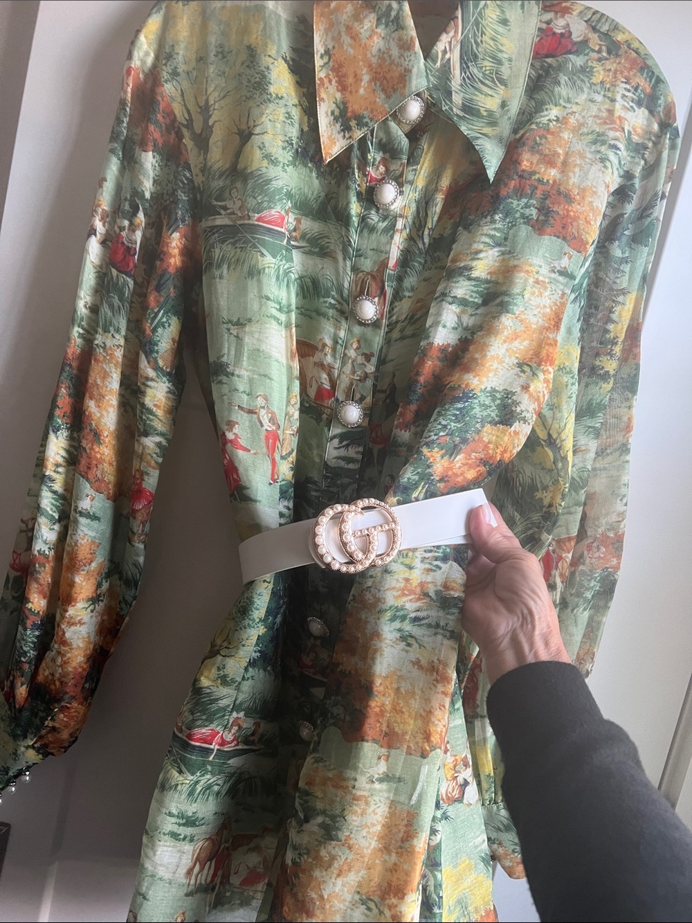Alice McCall Old World Print Shear Dress with romper liner